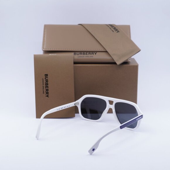 Burberry Junior JB4340 392687 Aviator Sunglasses - Blue/White/Grey - Picture 3 of 8